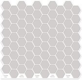 24Supply Plaktegels - 10 Stuks - Glans - Greige - Hexagon - 25.4x25.4cm