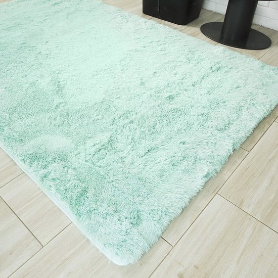 PAMPLONA shaggy tapijt, langpolig, modern groen, 200x280 cm