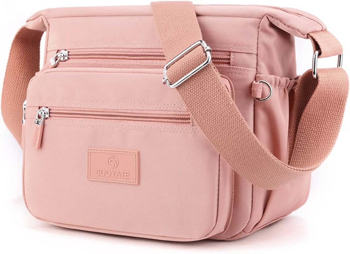 Vrouwelijke schoudertas met meerdere vakken - Casual nylon handtas voor dagelijks gebruik, reizen en winkelen