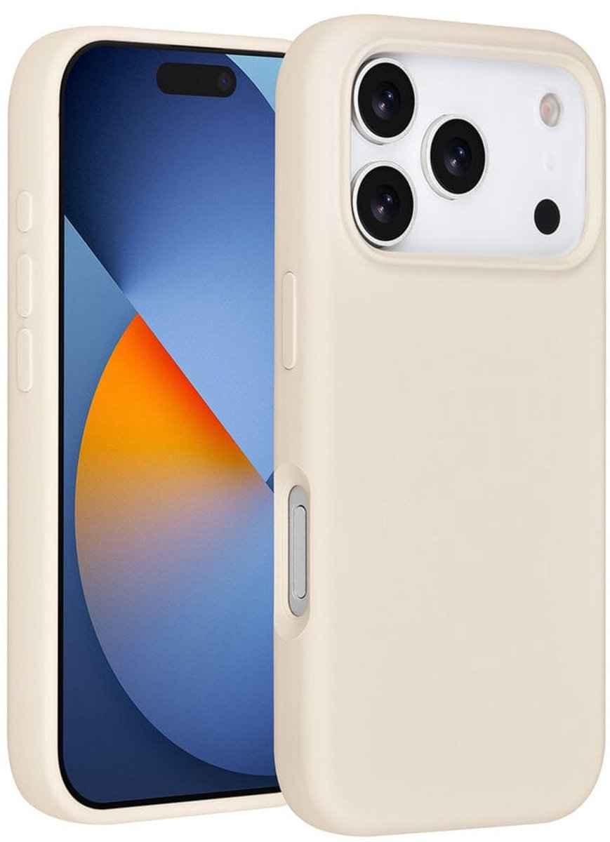 TUNIQ Back cover - iPhone 17 Pro - Grijs - Premium Liquid Silicon - Schokabsorberend