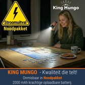 Noodpakket Zaklamp - Oplaadbaar en op batterijen - Tactische Zaklampen - Robuuste Stroomuitval Noodlamp - King Mungo KM-L12