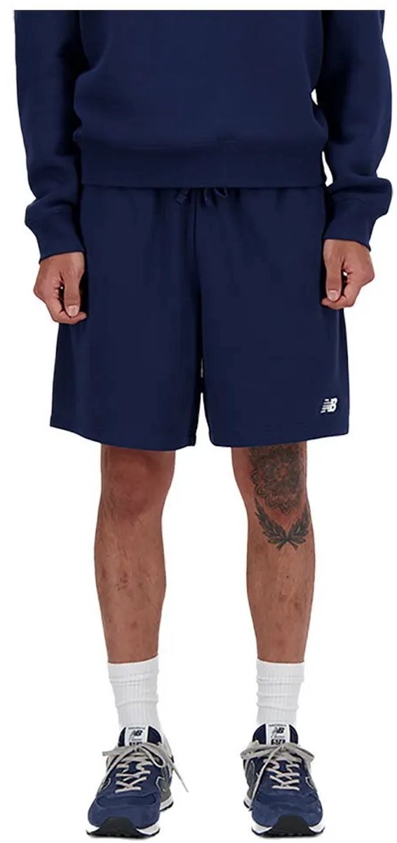 New Balance Sport Essentials French Terry Short 7" Heren Broek - NB NAVY - Maat S