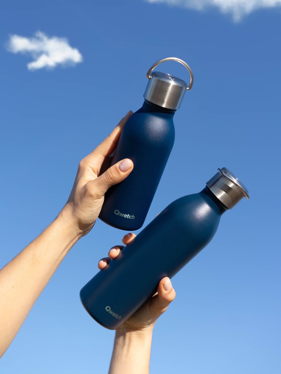 Qwetch - Isothermische fles - Active Matt Blauw - 1L.