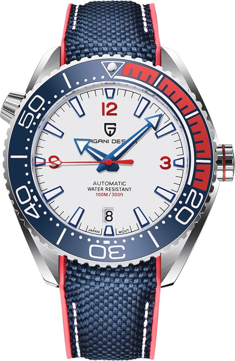 Automatisch Herenhorloge met Keramische Lunette en Waterdichtheid tot 100m - Mechanisch Polshorloge met Saffierglas en Lichtgevende Wijzers