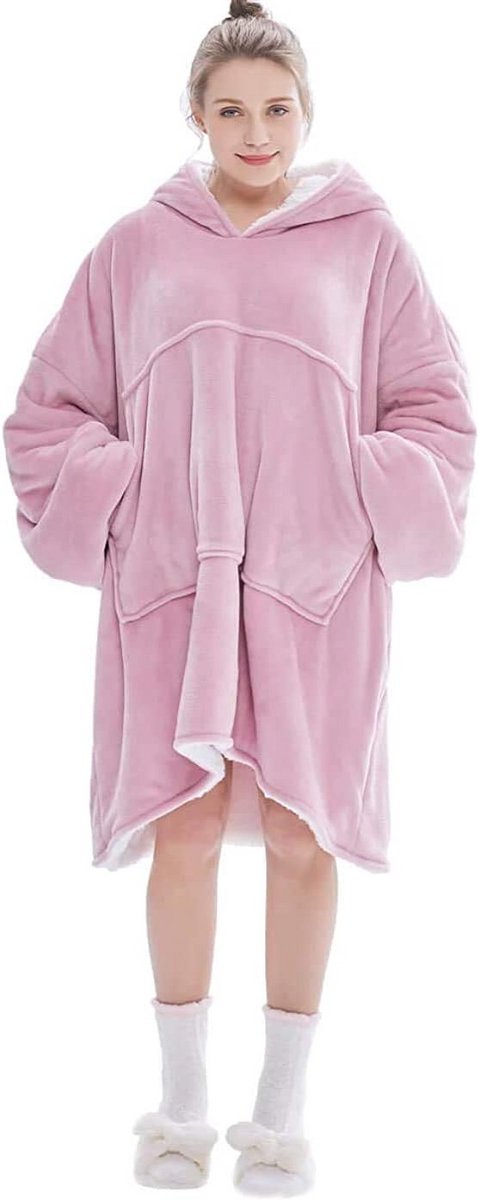 Oversized Sherpa Deken Hoodie - Super Zacht en Comfortabel voor Volwassenen en Kinderen