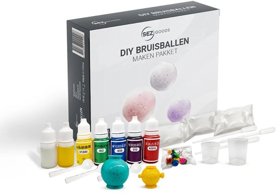 SEZGoods DIY Bruisballen Maken Pakket – Creatief, Leerzaam & Compleet - Zelf bruisballen maken voor in bad - Wetenschap en spel