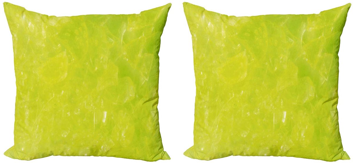 ABAKUHAUS Limoengroen – Kussenhoes Set 2x45x45 cm – Mikrofaser Apfelgrün