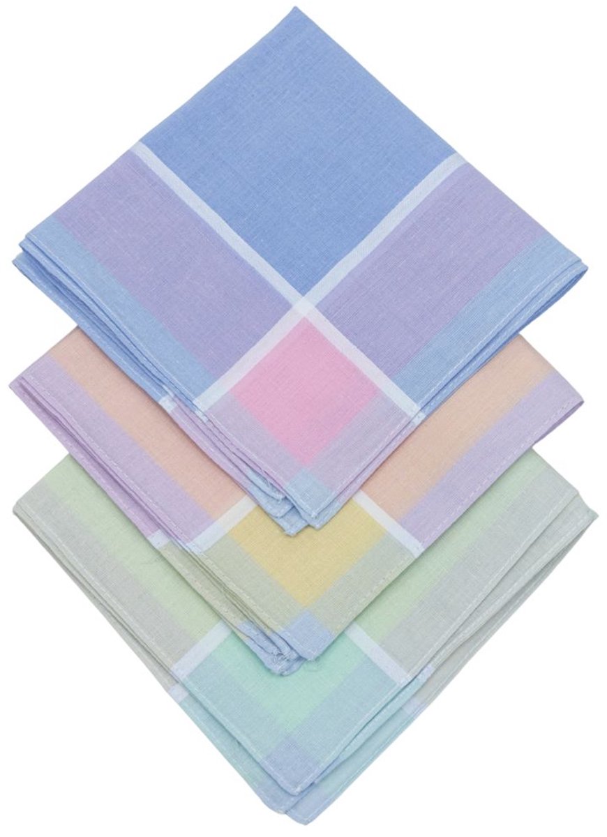 D&L Dames Zakdoeken - Gestreept - 29 x 29cm - 12 Stuks - 100% Katoen Gesatineerd