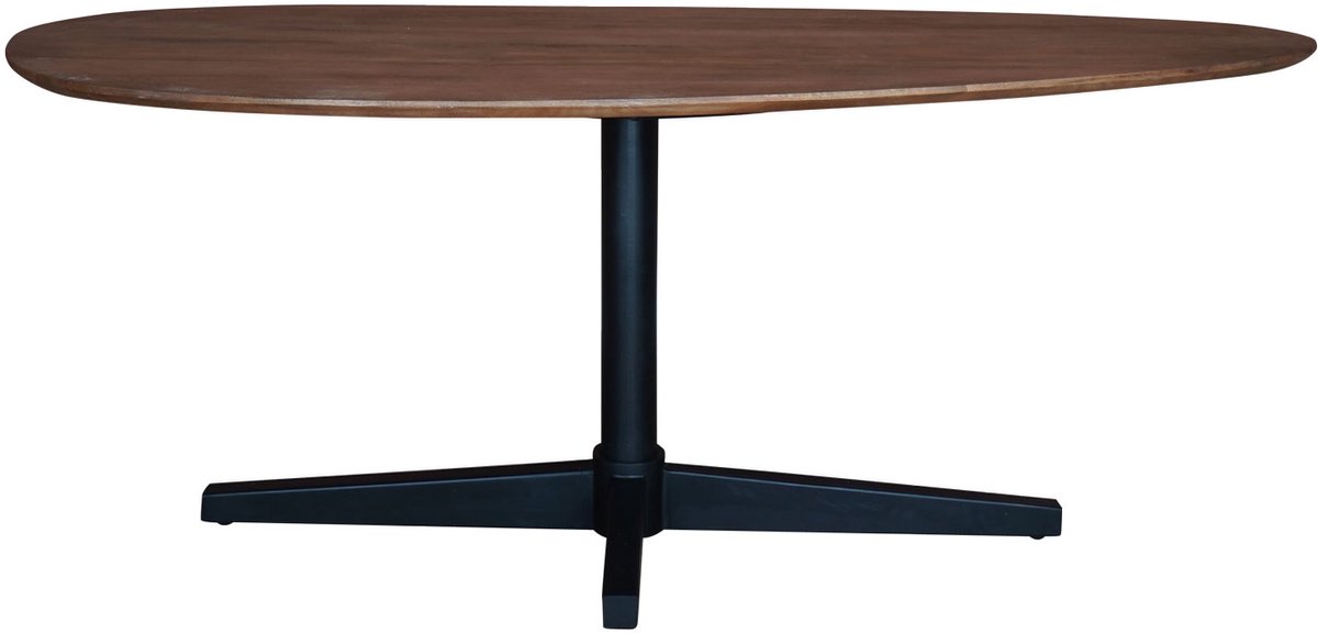 Home67 Eettafel Ray 200 x 100 cm - Mangohout - Organisch - Japandi - 4 tot 6 personen - keukentafel Bruin