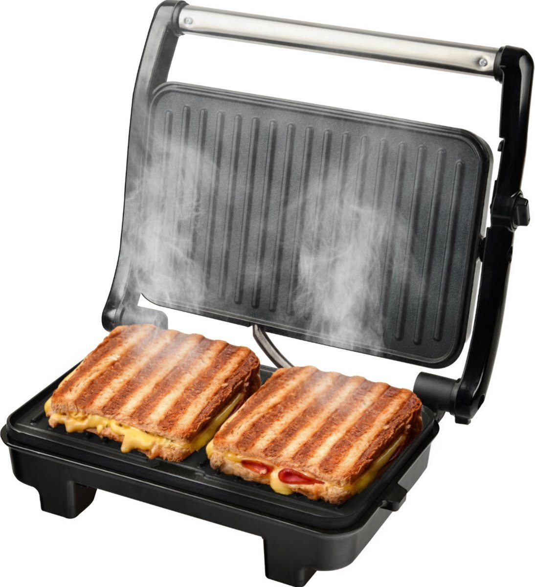 COOK-IT Tosti Apparaat - Instelbare Temperatuur - Vergrendelende Clip - Tosti IJzer - Contact Grill