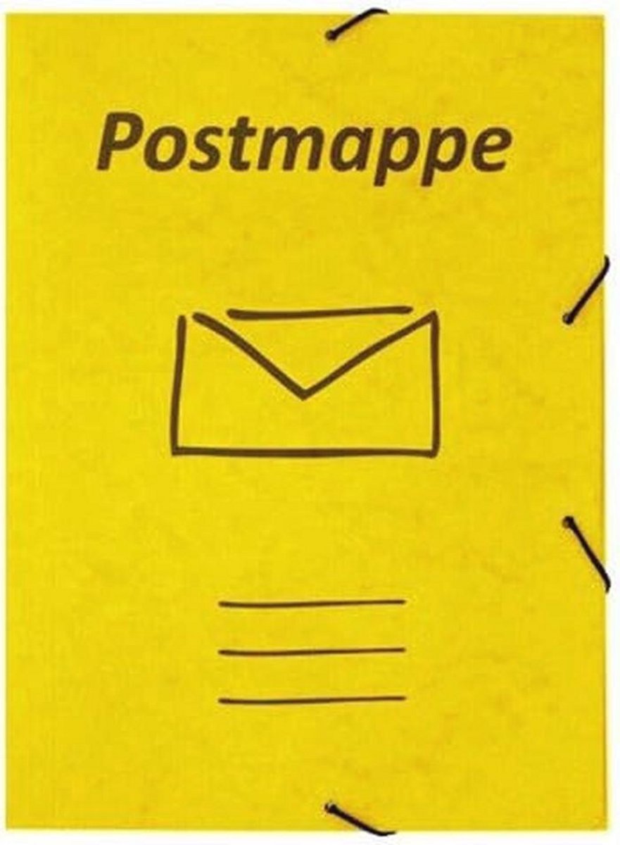 A4 Postmap met Drie Vakken en Elastische Sluiting