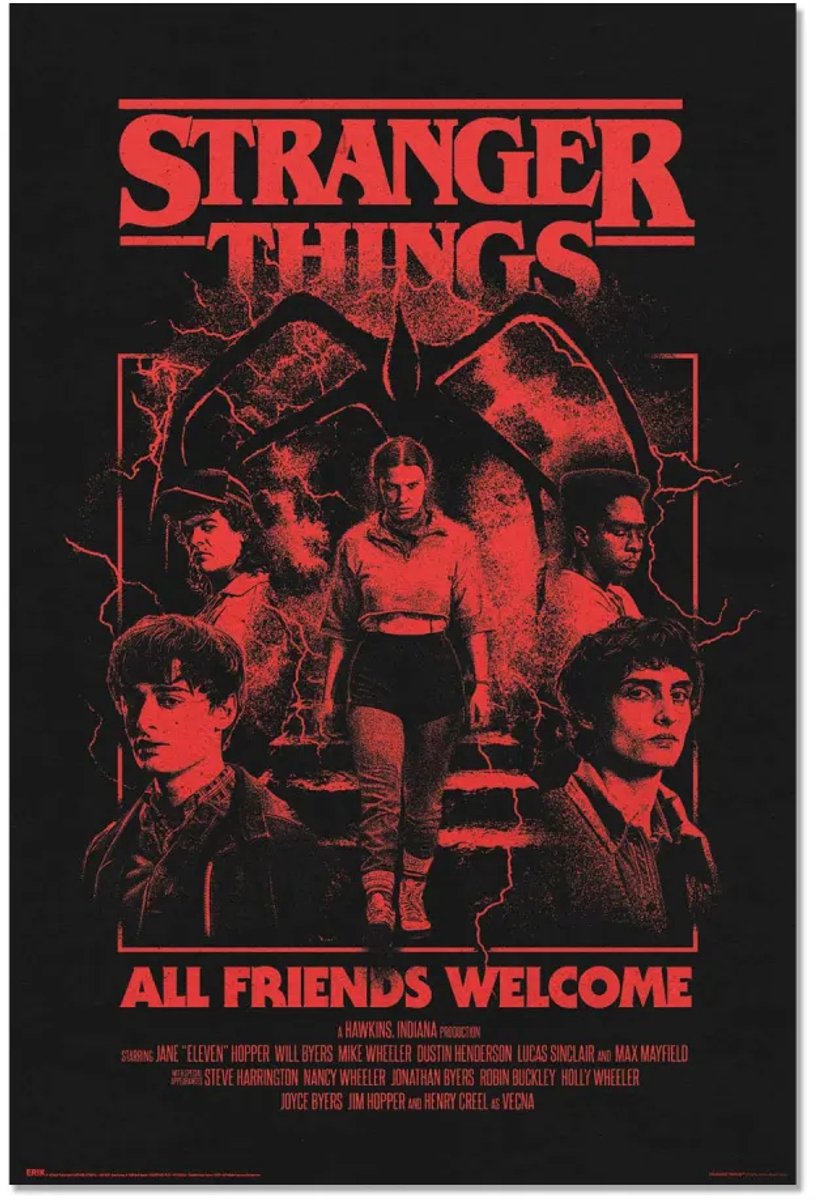 Posterpoint Stranger Things poster - Seizoen 5 - Eleven - Horror - Mike - Dustin - Hawkins - 61 x 91.5 cm multi