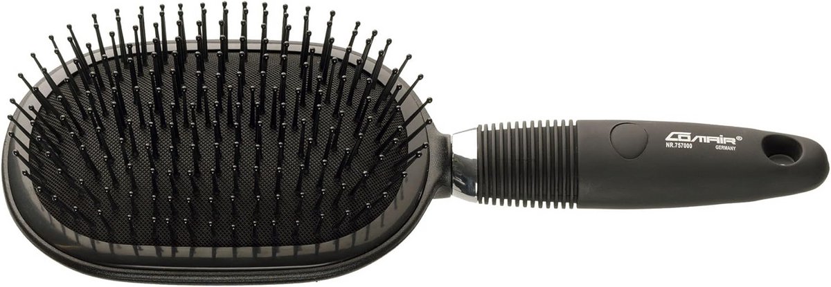 Paddle Brush met Kunststof Pinnen - 13 Rijen - Zwart