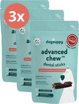 Advanced Chew Dental Sticks - Met rund - 100% Natuurlijk - 3 zakjes | 21 Sticks - Ondersteunt Optimale Mondhygiëne van je Hond - Frissere Adem, Wittere Tanden, Minder Tandplak & Tandsteen - Hondensnacks - Voordeelpakket