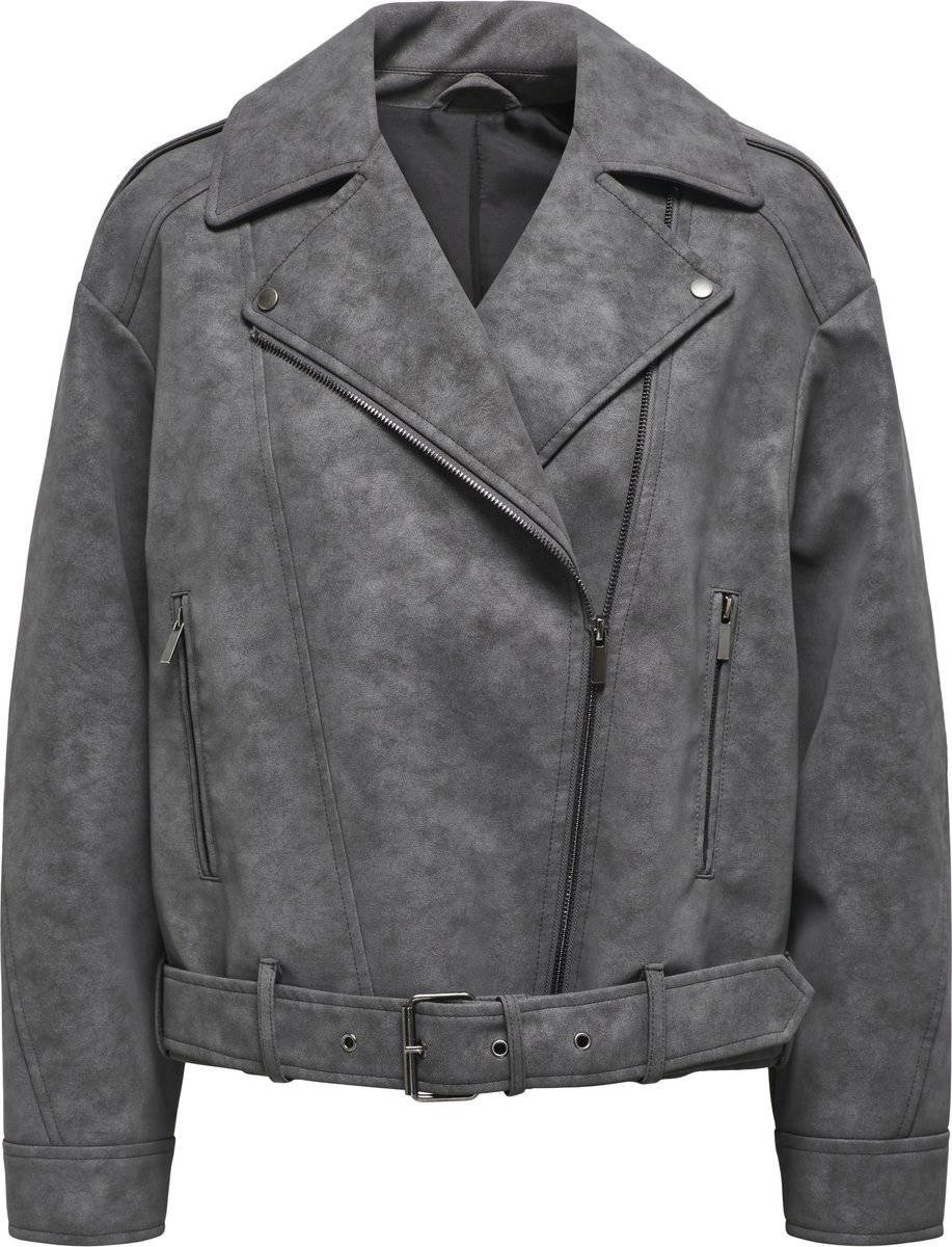 ONLY - ONLAVA FAUX LEATHER OVZ. BIKER CS OTW - Dames - Gewatteerde jassen