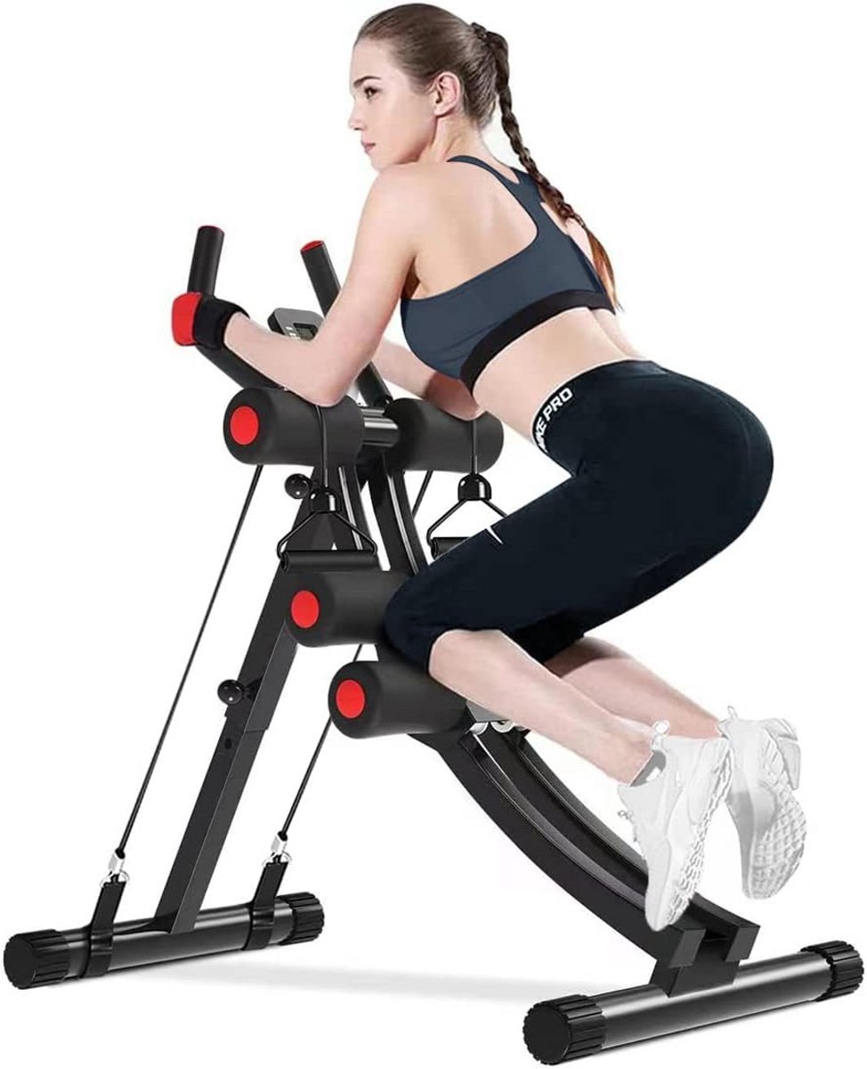 Verstelbare Fitnessmachine voor Buikspieroefeningen en Krachttraining met Weerstandsbanden