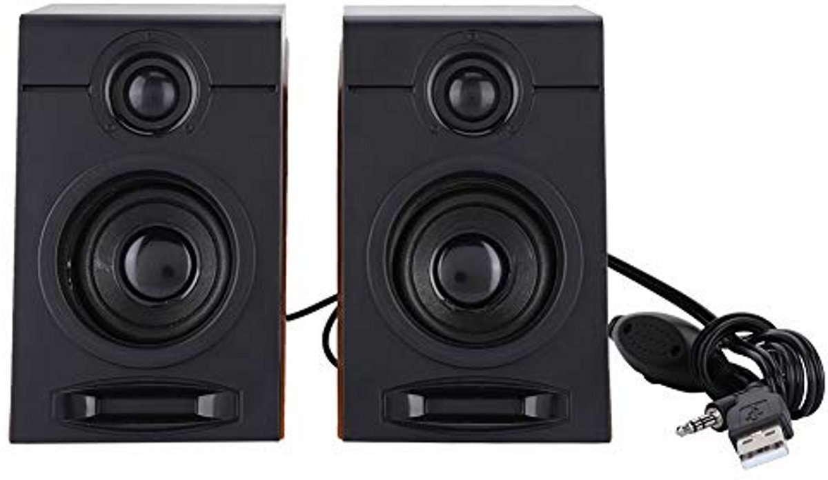 Multimedia Luidsprekersysteem met 3-Inch HiFi Luidsprekers en Heavy Bass Geluid - USB 2.0 Computerluidsprekers voor Tablet en PC
