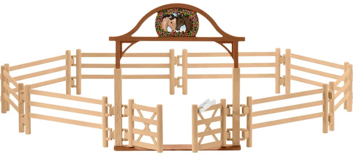 schleich HORSE CLUB - Paardenwei met toegangspoort - Accessoires - Kinderspeelgoed voor Jongens en Meisjes - 5 tot 12 jaar - 42434 — afbeelding 15
