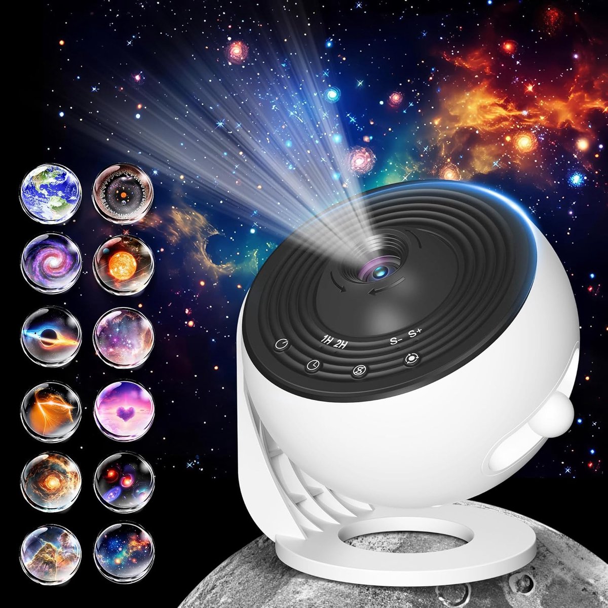 Galaxy Projector - Premium 13-in-1 Projectorlamp - Sterren projector - Sterrenprojector Planetarium - Sterrenhemel - Nachtlampje - Sterrenhemel Projector - Sterrenlamp - Galaxy Lamp - Heelal - Universum - Mobstore – foto 3