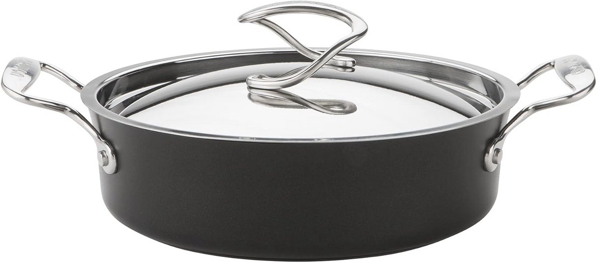 Hard Geanodiseerde Sauteuse 24cm - Duurzaam en Stijlvol Kookgerei
