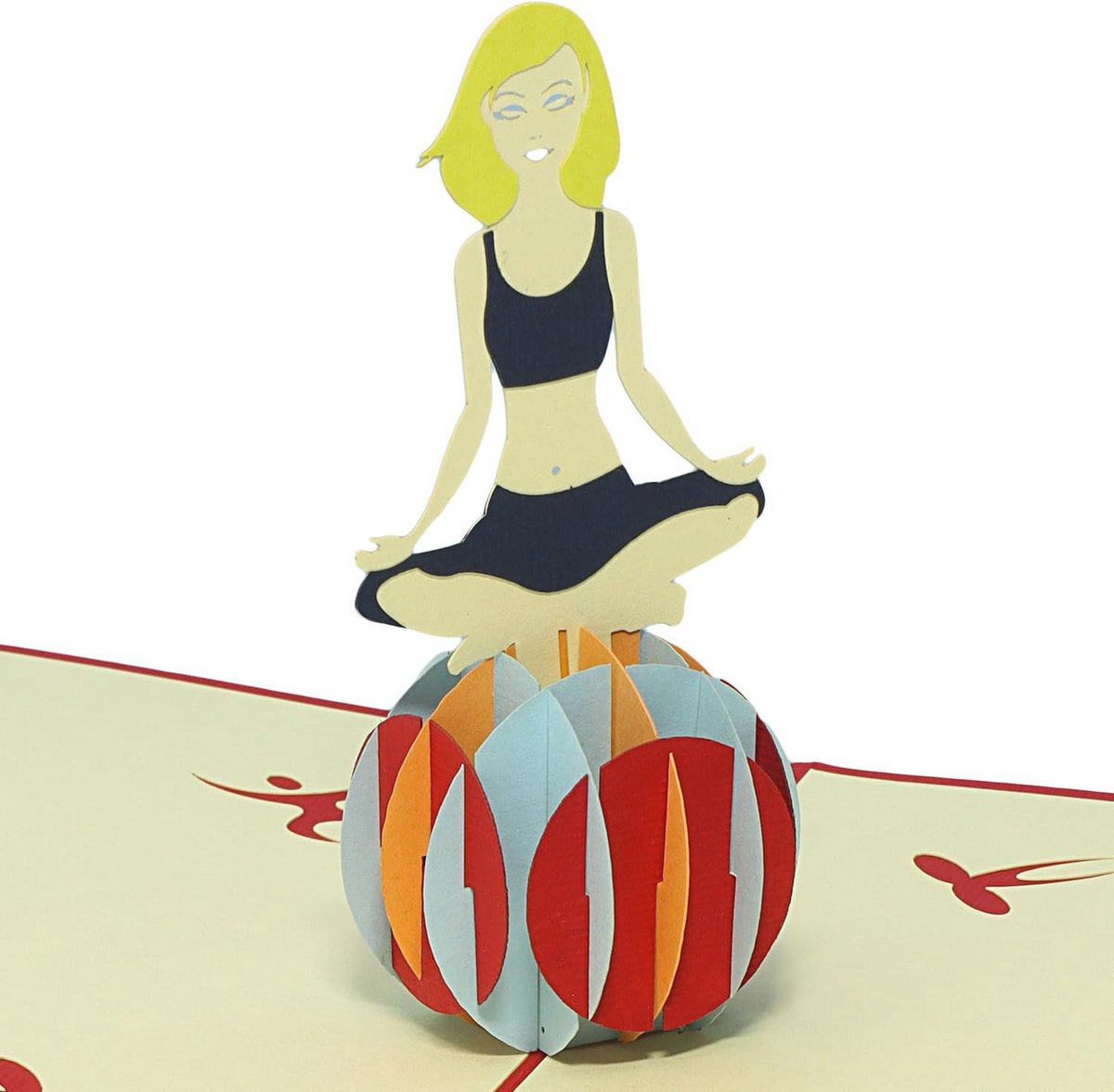 3D Pop-up Verjaardagskaart Yoga - Wellness Wenskaart voor Verjaardag