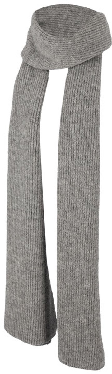 Heat Essentials - Ribgebreide Sjaal Dames - Grijs Melange - Cashmere Look - Nekwarmer - Shawl Dames - Omslagdoek Dames