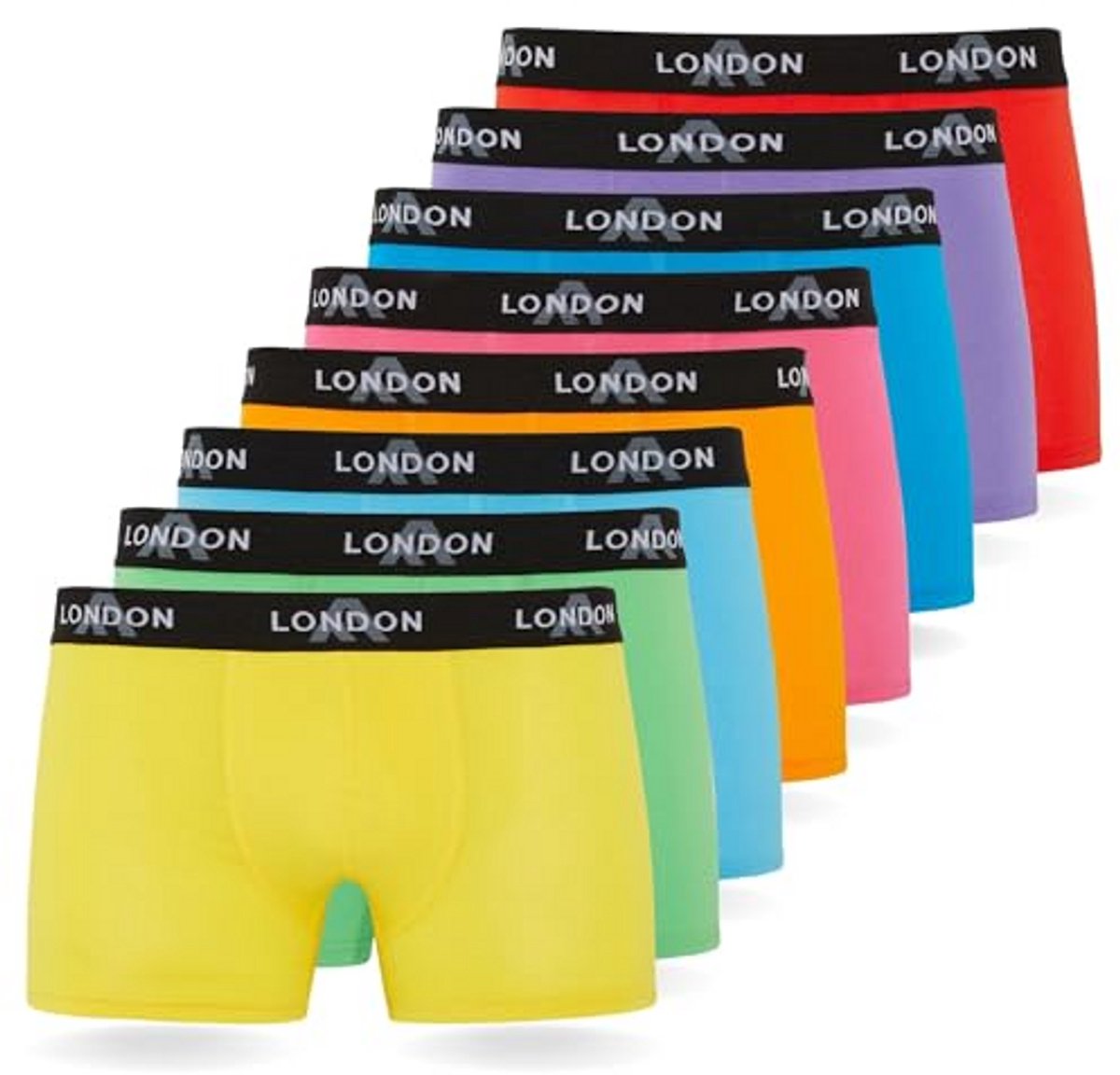 Neon Hipsters voor Heren - Comfortabele Boxers (8-Pack)
