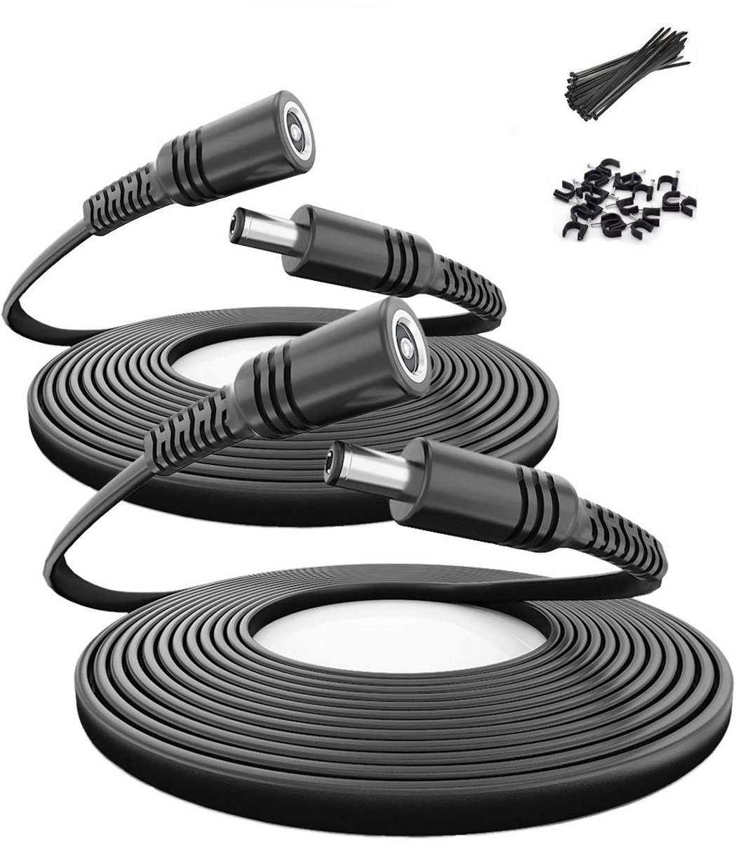 Verlengkabel 9m DC 12V 2-pack voor Beveiligingscamera's en IP-camera's