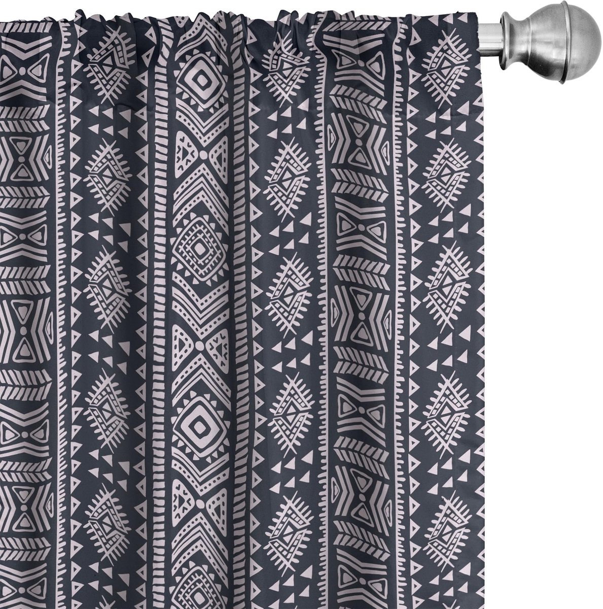 ABAKUHAUS Afrikaanse Voorhangen – 2x75x225 cm – Halfdonkerend – Kadetblauw/Wit Kadett Blau Weiß