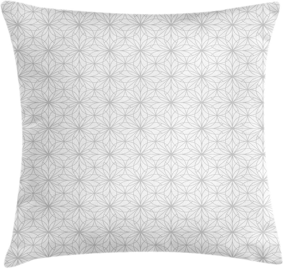 ABAKUHAUS Abstrakt Kussenhoes – 40x40 cm – Tweezijdig bedrukt, taupe/wit licht taupe