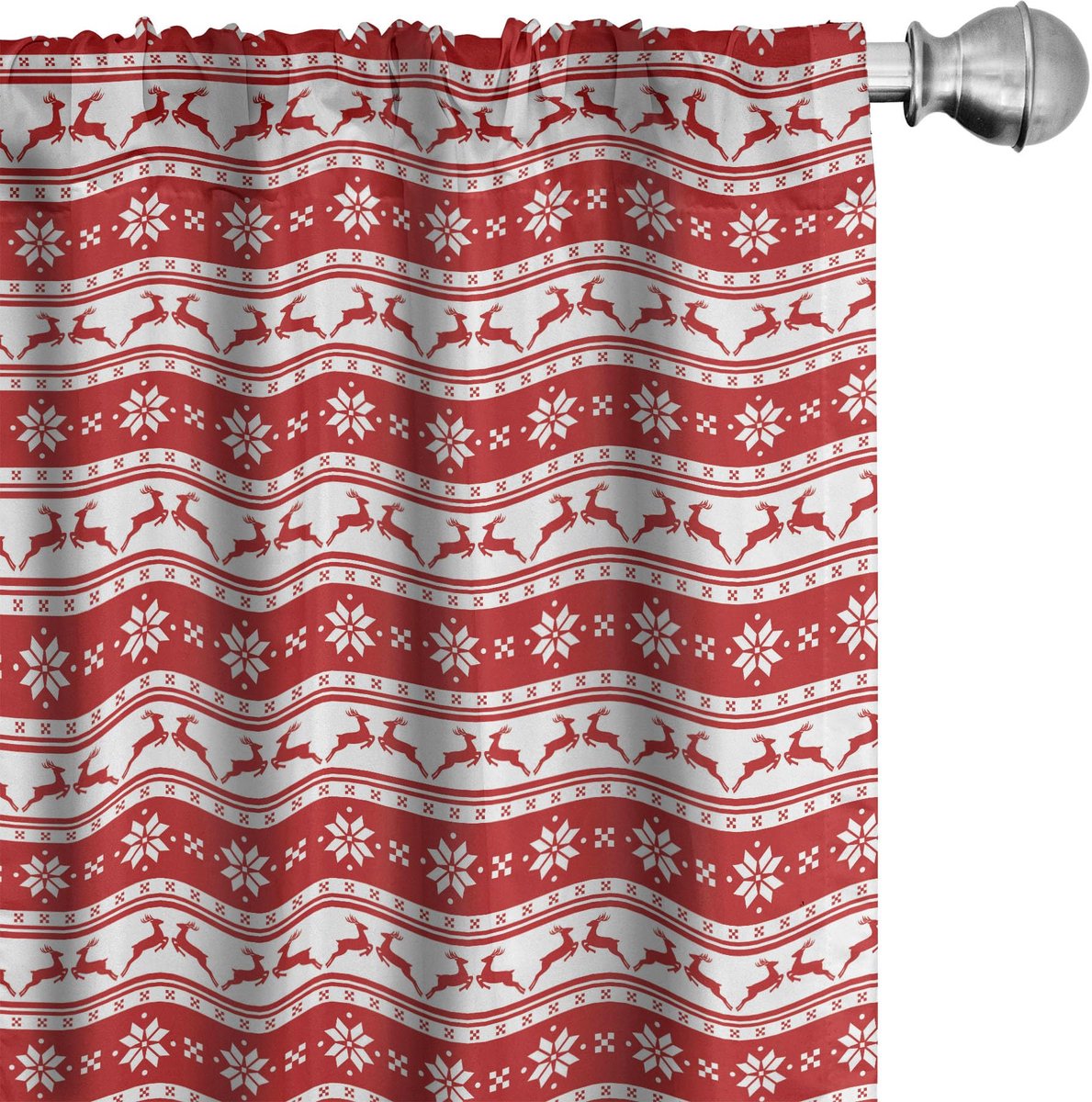 ABAKUHAUS Voorhangen – 2x75x225 cm – Mikrofaser – Ruby-Wit