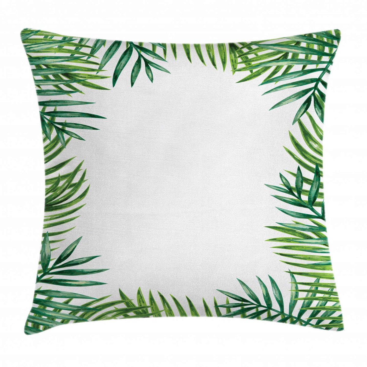ABAKUHAUS Groene Blad-kussenhoes – 40x40 cm – Dubbelzijdig bedrukt