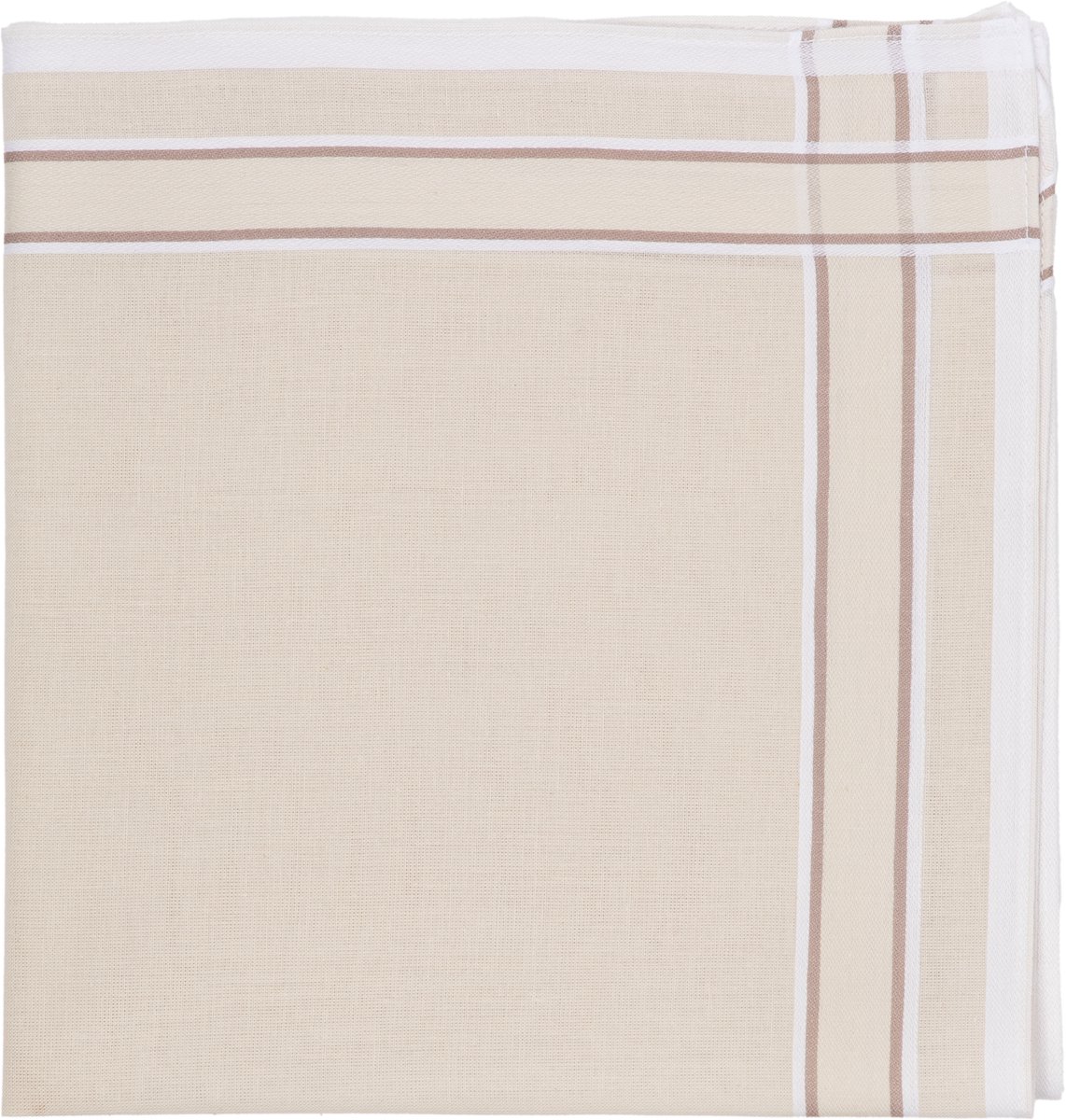 Elegant Stijlvolle Tiseco Herenzakdoeken - Set van 6 - 40x40cm - 100% Premium Katoen - Taupe Elegantie