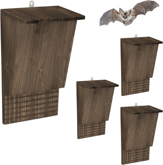 Vleermuiskast - set van 4 - hout