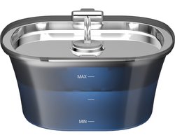 Balimo Drinkfontein Kat & Hond - 2.5 L - RVS Kattenfontein - met UV-sterilisatie - Waterfontein kat - Fluisterstil - Incl. 1 Filters en 1 Sponzen+Cleaning tool - Zwart