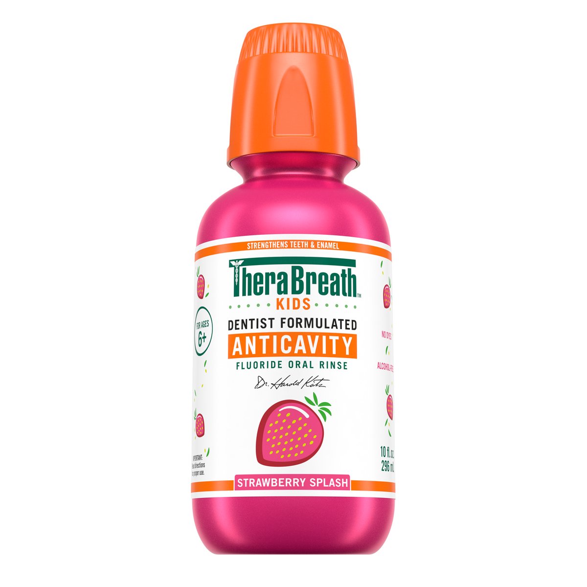 TheraBreath Kids Mouthwash – Strawberry Splash – Fluoride Mondwater voor Kinderen – 296ml