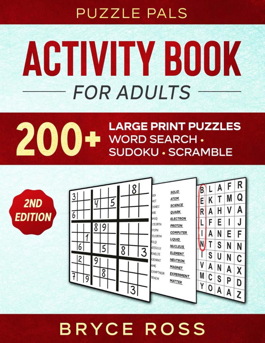 Groot Afdruk Activiteitenboek voor Volwassenen: 200+ Puzzels