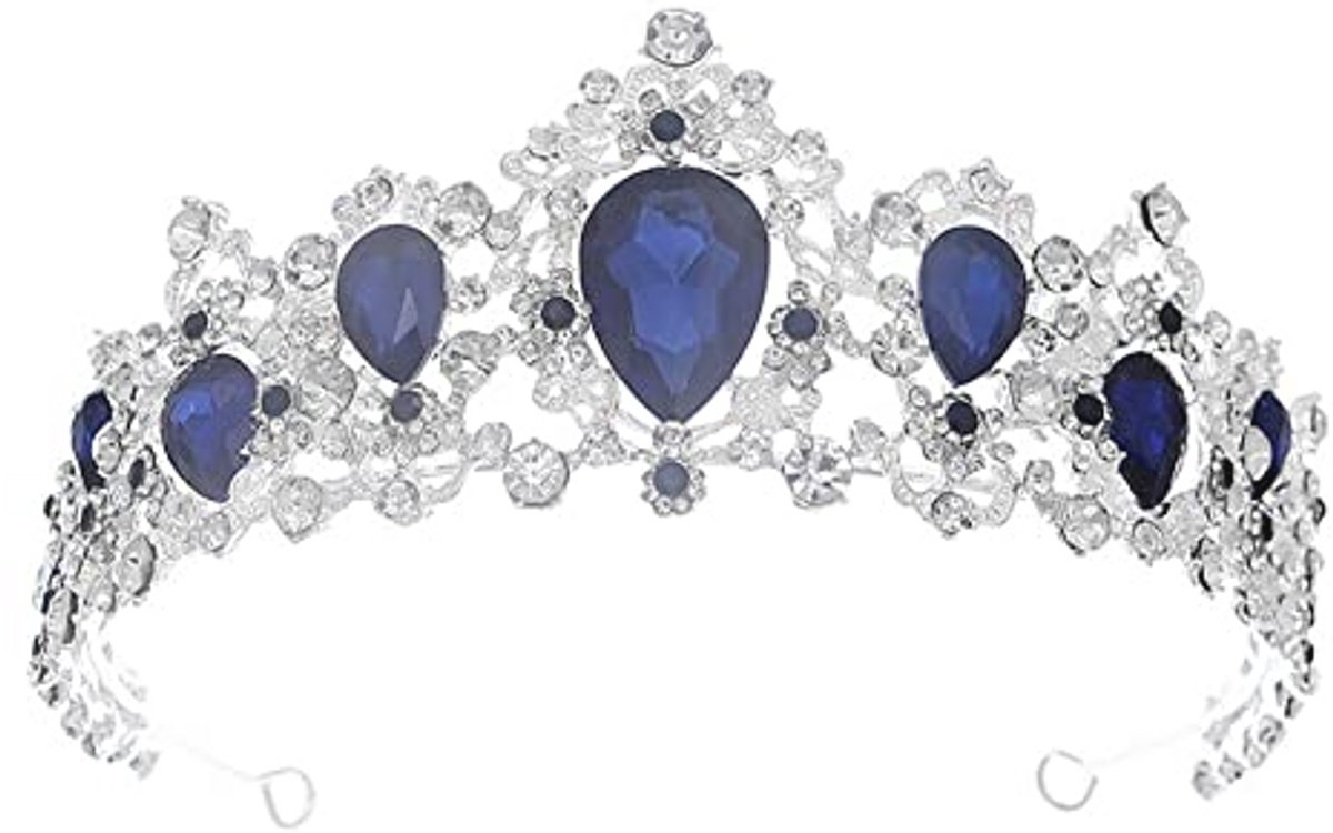 Kristallen Tiara Kroon voor Dames en Meisjes - Bruiloft en Feestelijke Gelegenheden