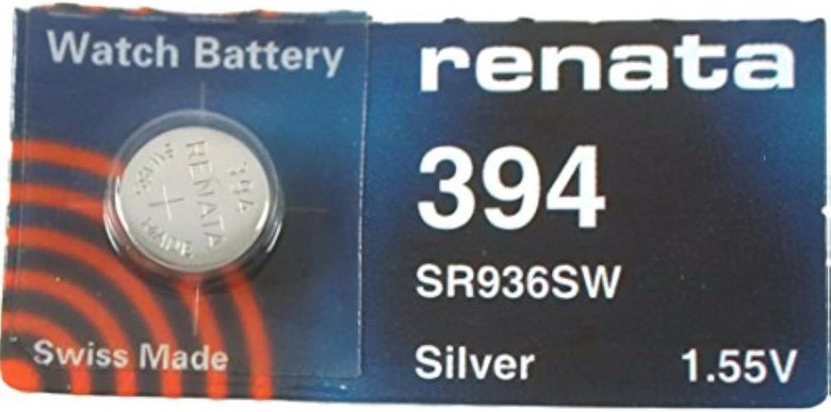 Horlogebatterij 1.55 Volt 394 - Vervangt SR936SW en Meer