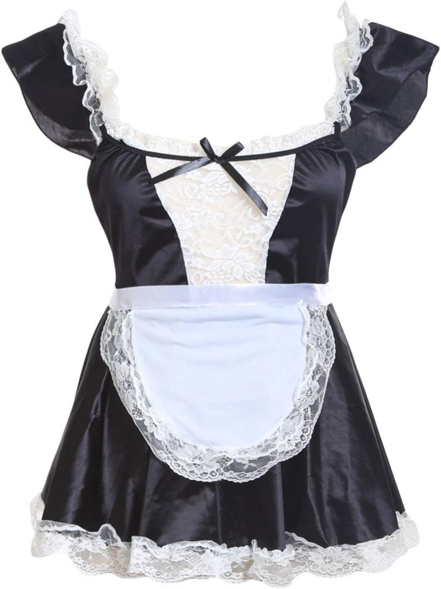 Vrouwen Sexy Lingerie Kostuum Cosplay Babydoll Nachtkleding Zwart