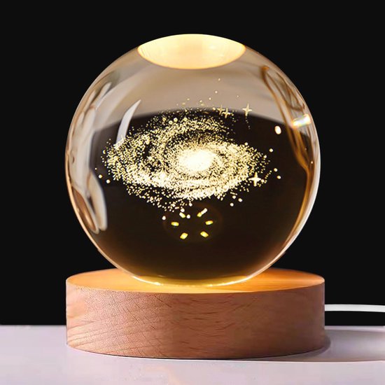 3D Kristallen Bol Nachtlampje, Decoratieve Creatieve