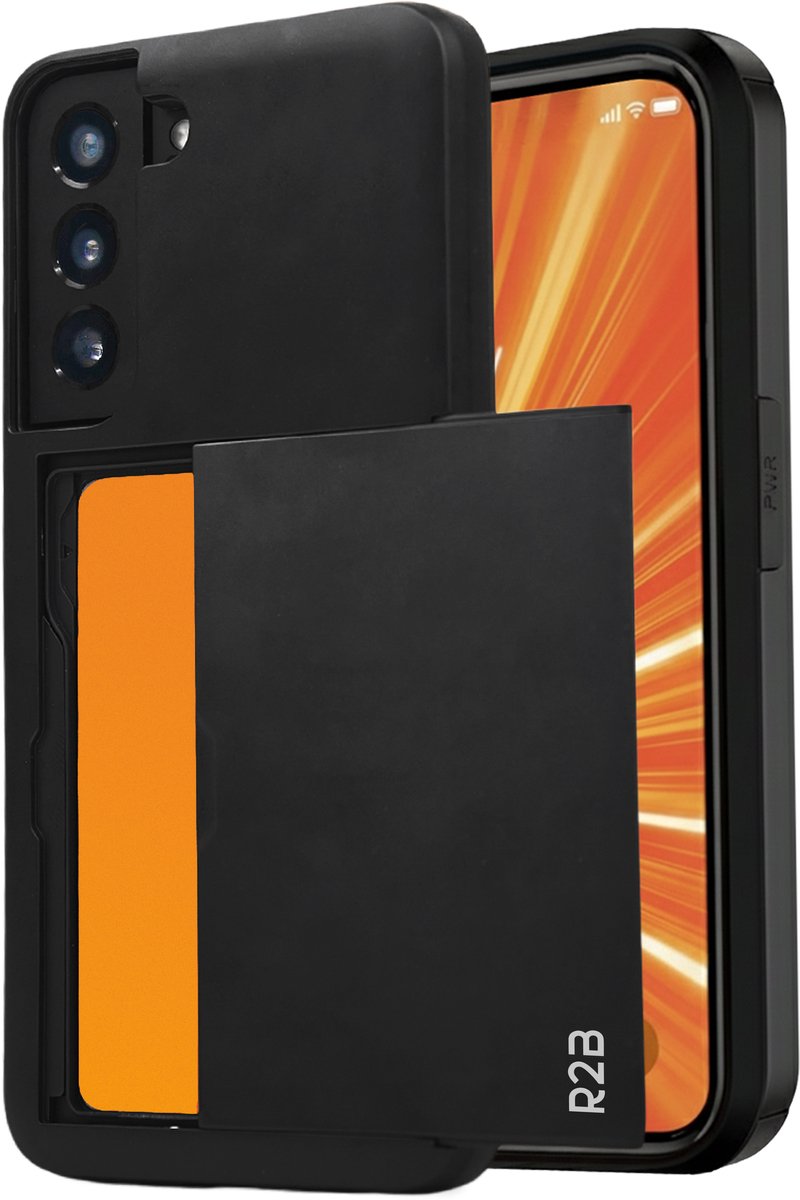 R2B Hoesje geschikt voor Samsung Galaxy S22 met Pasjeshouder - 3 Pasjes - Screenprotector - Telefoonhoesjes - Gsm Hoesje - Phone Case - Model Utrecht