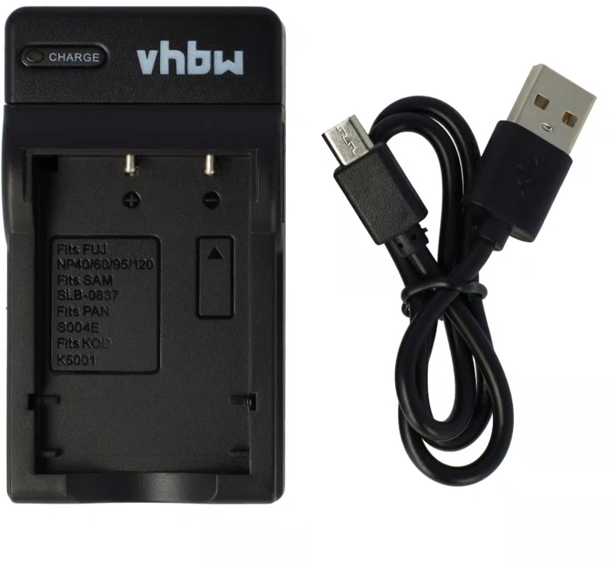 vhbw USB-C-oplader compatibel met Acer CR-5130, CR-6530 camera/camcorder - oplaadstation + USB-C-kabel met oplaadindicator