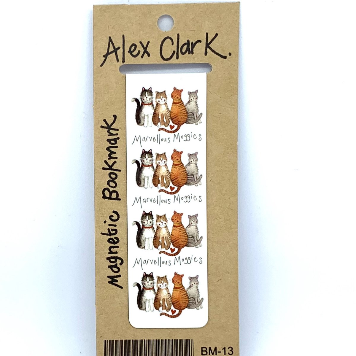 Alex Clark Marvellous Moggies Magnetic Bookmark ~ Magnetische boekenlegger katten