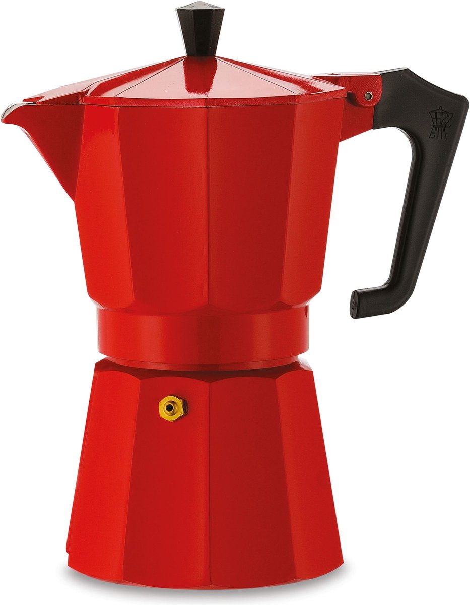 Italiaans koffiezetapparaat - PEZZETTI - ITALEXPRESS - Aluminium - 6 kopjes - Rood