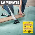 Laminaten snijder voor laminaat tot 11 mm dik en 465 mm breed.