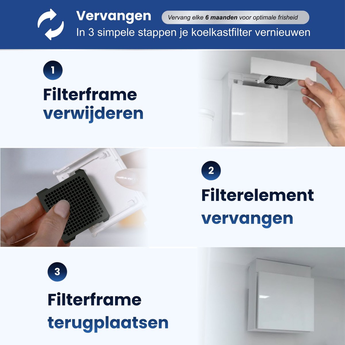 Karbo® Actief koolstoffilter geschikt voor Liebherr koelkast (2-pack) - Fresh Air Koolfilter - Koolstoffilter geschikt voor Liebherr Fresh Air - Geschikt voor Type 9882429, 9882460, 988246000, 988246001, 9096989 en 744021-00 — afbeelding 2