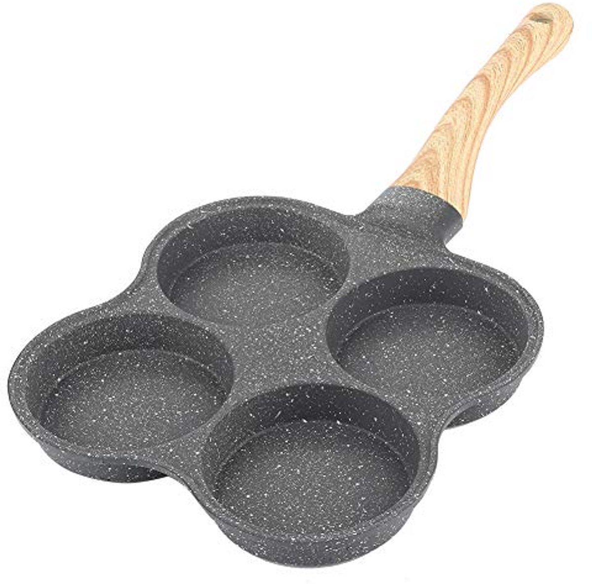 4-Gaten Omelet Maker - Anti-aanbak Omelet Pan met Warmte-isolerende Handgreep