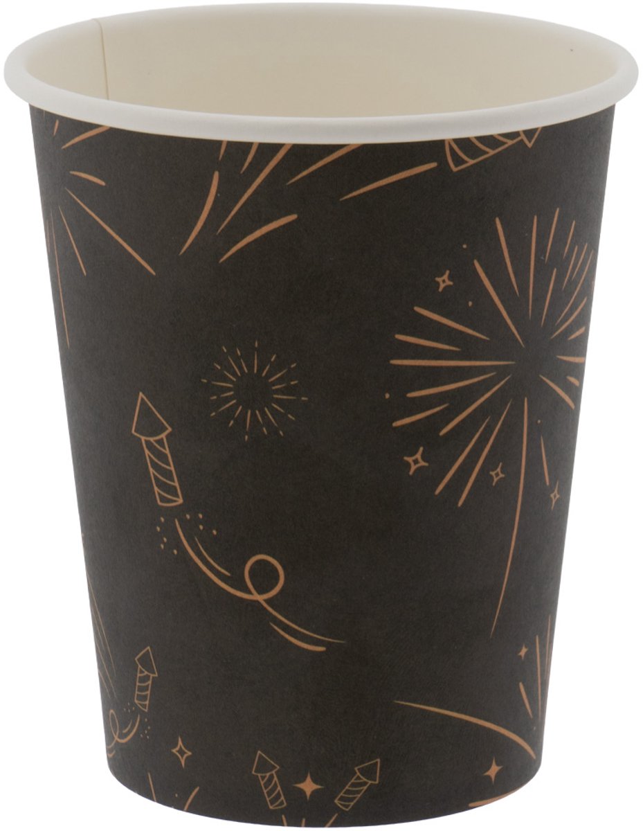 Kartonnen Koffiebeker New Year Fireworks 200cc/8oz - 1.000 st/ds.