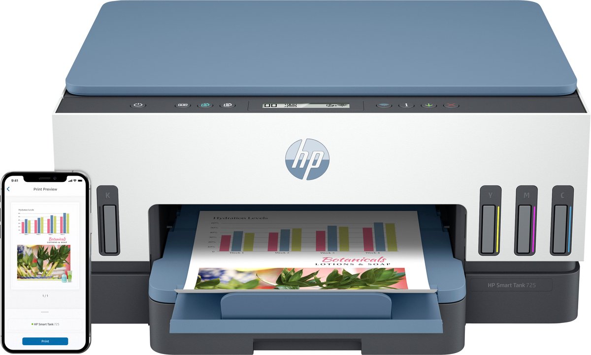 HP - Smart Tank 725 All-In-One wireless printer